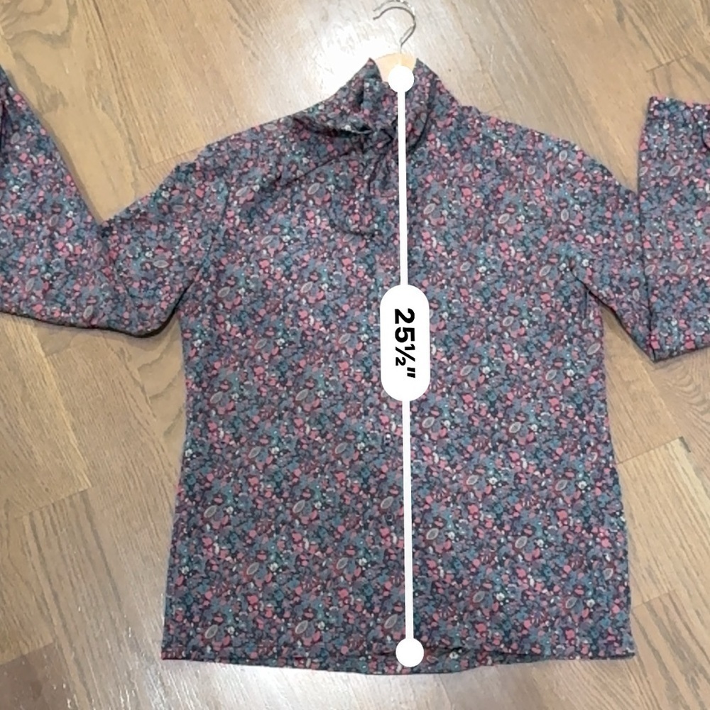 Pendleton Women's 100% Poly Floral Blouse Tie Scarf Button Front Shirt 6P / D - Picture 10 of 10